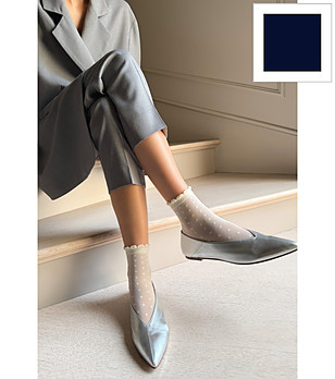 Чорапи в тъмносиньо на точки MYRIAM снимка