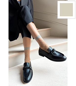 Сиви чорапи RETE GRANDI с едра мрежа снимка