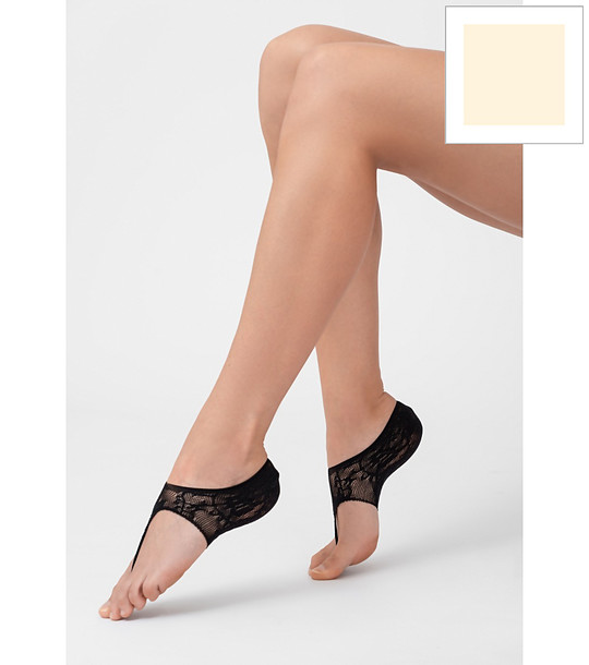 Кремави чорапи с отворени пръсти JAPANESSE снимка