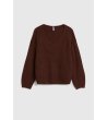 Дамски пуловер в тъмнокафяво-3 снимка