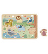 Дървен пъзел със звуци Животни-3 снимка