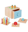 Дървена кутия за обучение Монтесори 4 в 1-0 снимка