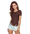 Дамска тениска в тъмнокафяво Lena-0 снимка