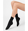 Черни дамски чорапи JASMINE с лурексов ластик-0 снимка