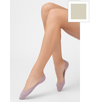 Сиви дамски чорапи терлик SABA с лазерно изрязване снимка