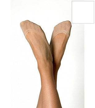 Дамски терлици в бяло със силиконов кант SILICONE снимка