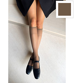 2 бр кафяви чорапи 20 DEN VERBENA матови снимка