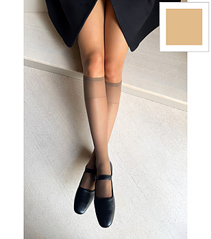 2 бр телесни чорапи 20 DEN VERBENA с широк ластик снимка