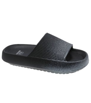 Леки черни дамски чехли снимка