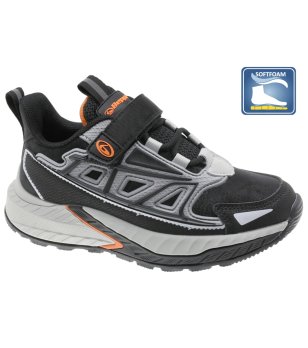 Черни маратонки с велкро и ластични връзки снимка