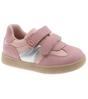 Розови бебешки сникърси с велкро снимка