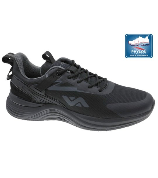 Черни мъжки маратонки с нехлъзгаща подметка Phylon снимка