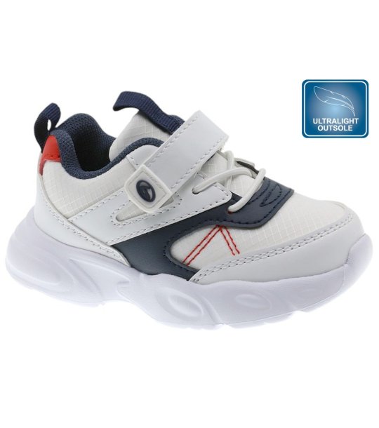 Бели бебешки маратонки с велкро снимка