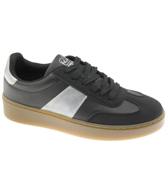 Черни дамски сникърси с връзки снимка