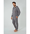 Мъжки памучен суитшърт в сив меланж с цип Darwin-3 снимка