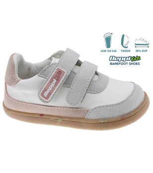 Бели бебешки боси обувки с широка предна част снимка