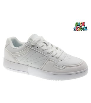 Бели сникърси за тийнейджъри с връзки снимка