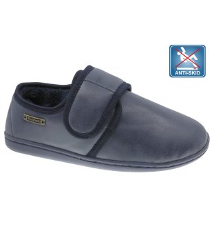 Тъмносини мъжки пантофи с велкро снимка