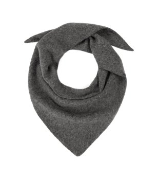 Графитен триъгълен шал MEDEA с вълна снимка