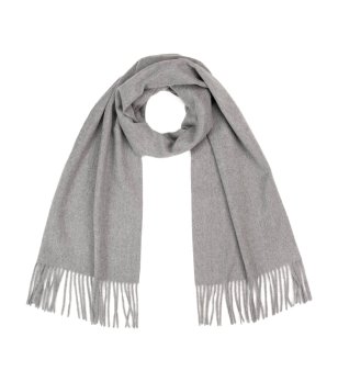 Светлосив шал с ресни Hanky снимка