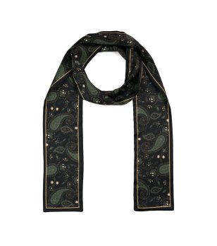 Черно-зелена лента за коса ORIENTAL VIBES снимка