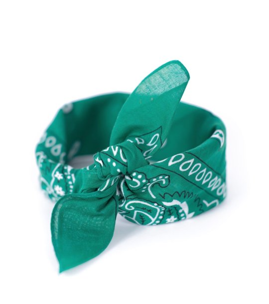 Памучна бандана в нюанс на зелено снимка