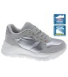 Сребристи ежедневни маратонки с връзки-0 снимка