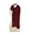 Тъмночервен шал с ресни Suzy-0 снимка