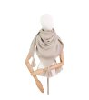 Триъгълен шал в светъл бежов цвят MARION-0 снимка
