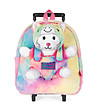 Детска многоцветна пухкава раница с отделящ се тролей Cat-0 снимка