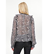 Дамска блуза в черно-сив пейсли принт-4 снимка