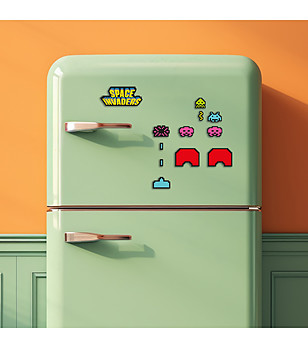 Разноцветни магнитчета с ретро дизайн SPACE INVADERS снимка