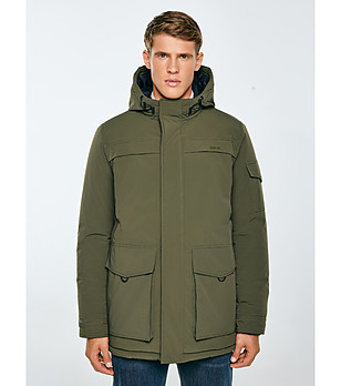 Мъжко яке парка в маслено зелено LOB снимка