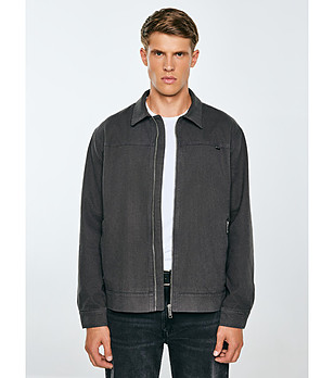 Мъжко яке в тъмносив цвят с цип BRAYDON снимка