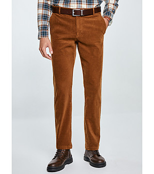 Кафяв мъжки памучен панталон снимка