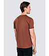 Кафява мъжка памучна тениска CARBON -1 снимка