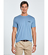 Светлосиня памучна мъжка тениска VINCER -0 снимка
