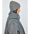 Сива плетена зимна дамска шапка HERYNIA -2 снимка