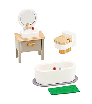 Дървени мебели за игра Баня снимка