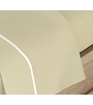 Спален комплект чаршафи в бежово 160x280 см ALBANY снимка