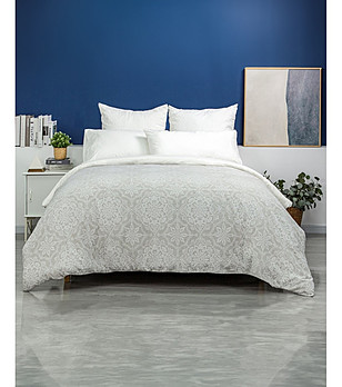 Спален памучен комплект от три части в бежово ENIA 240x220 см снимка