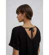 Черна дамска тениска с блясък-1 снимка