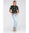 Тъмнозелена дамска блуза на цветчета Mona-3 снимка