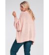 Дамски oversize пуловер в розов нюанс Ines-1 снимка