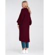 Дълга дамска жилетка в бордо-1 снимка