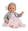 Кукла-бебе Коке с розова рокля и сива жилетка 36 см-0 снимка