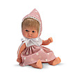 Кукла-бебе Чикита с розова рокля на маргаритки и шапка 20 см-0 снимка