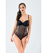 Черно дантелено боди с подплънки ALIA -0 снимка