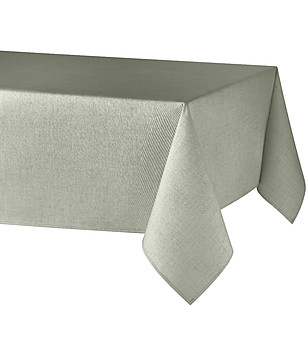 Сива покривка за маса с покритие против петна ITACA 150x350 см снимка
