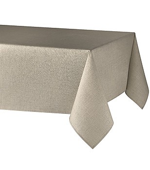 Бежова кръгла покривка за маса ITACA 150 см снимка